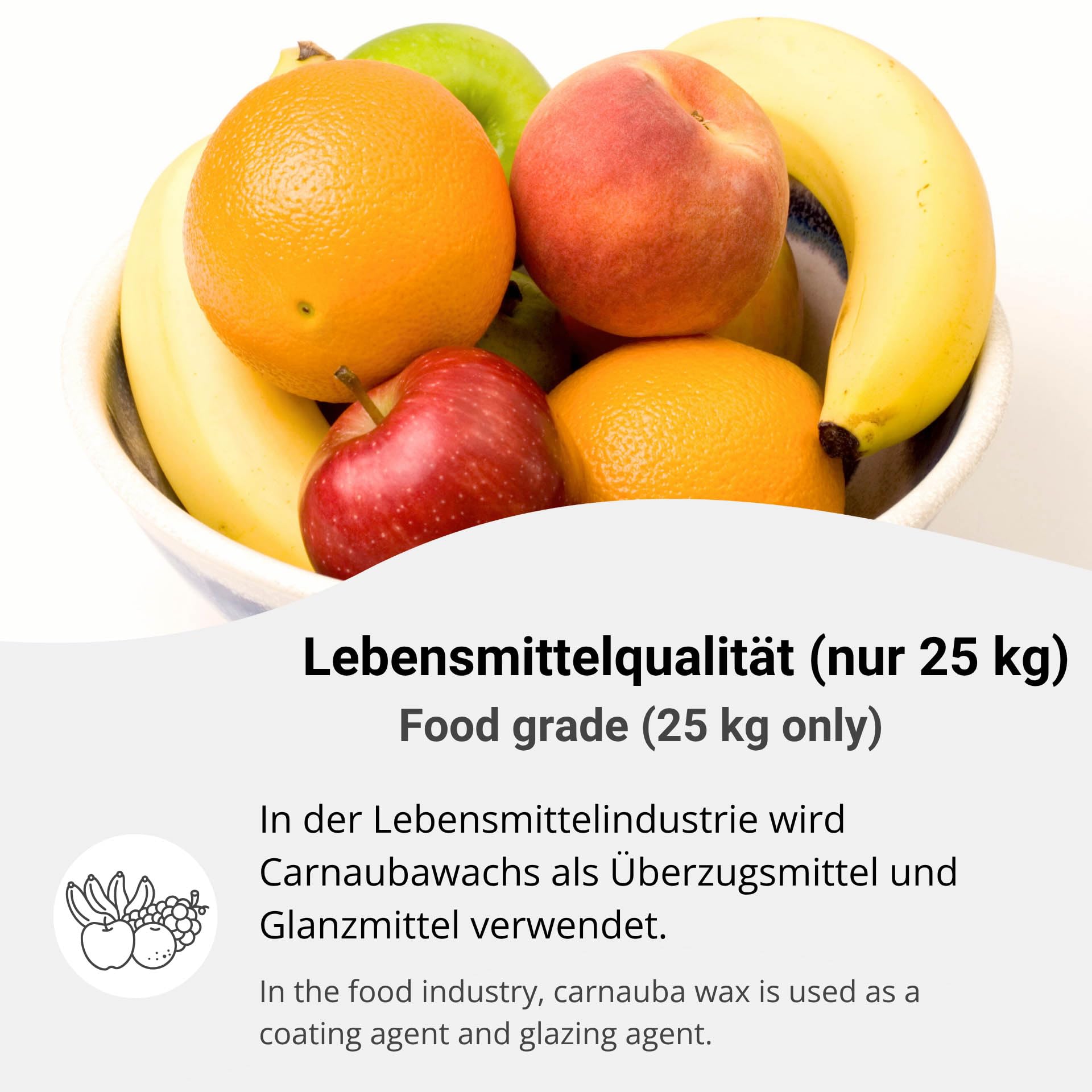 Carnaubawachs 25kg Copernicia Cerifera Cera T1 veganes Pflanzenwachs zur Herstellung von Naturkosmetik, Kerzen & Pflegeprodukten