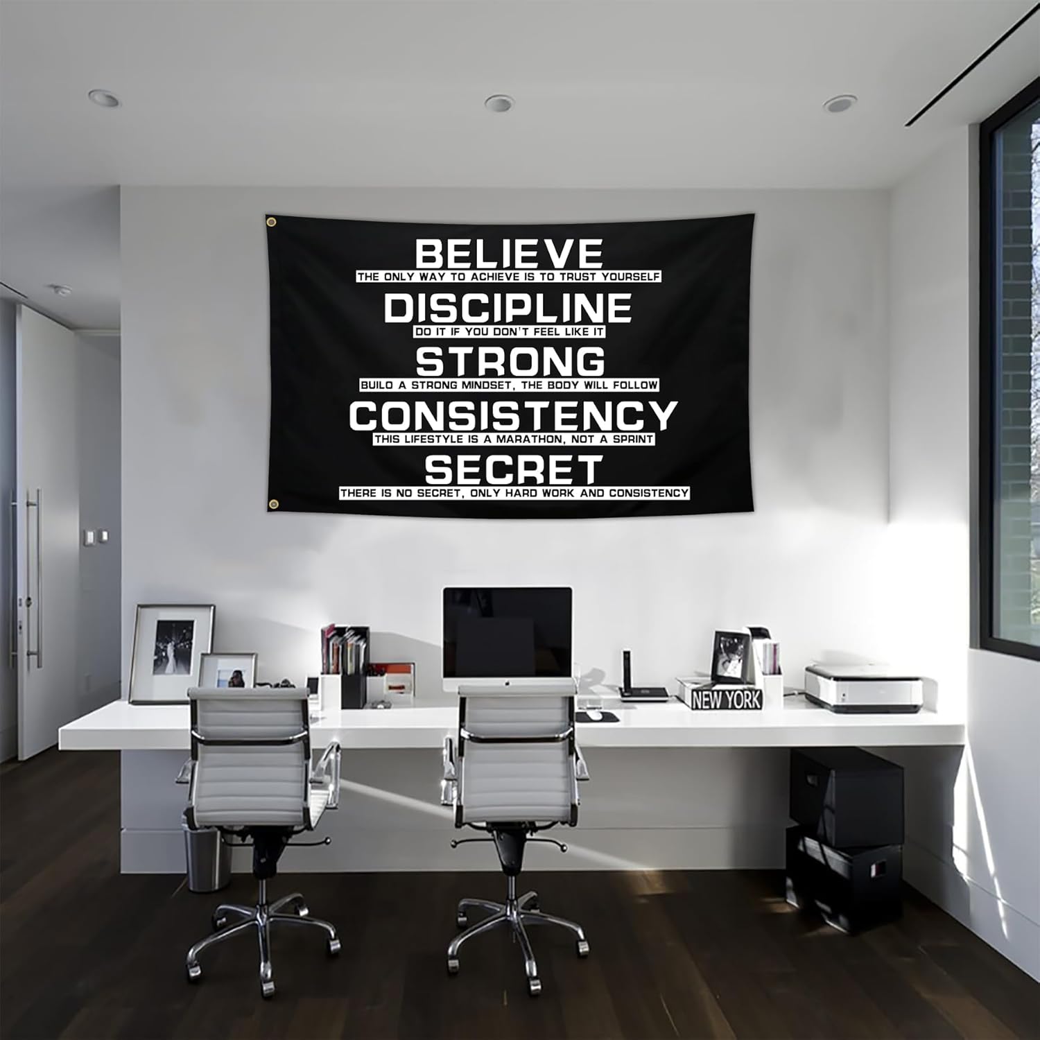 NASIAN Discipline Motivational Flag - 3x5 Ft Inspirational Flag for Room, Gym, Dorm, Man Cave Wall Decor - Image 4