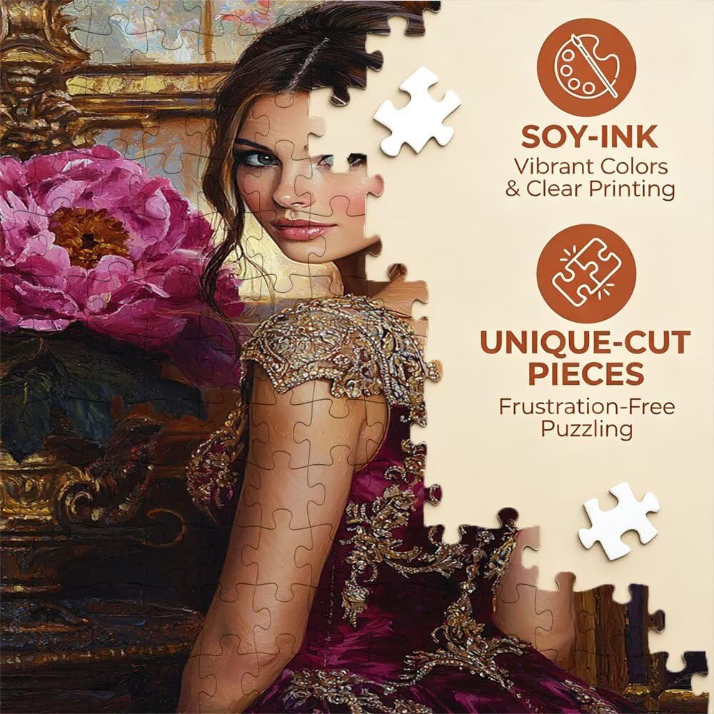 Puzzle 3000 Pezzi, Peonia Donna 3D Puzzle per Adulti Impegnativo, Educa Puzzles Artistico, Divertente E Stimolante Puzzles Decorativo per La Famiglia, Regalo e Decorazione Pareti DX0YL6-719