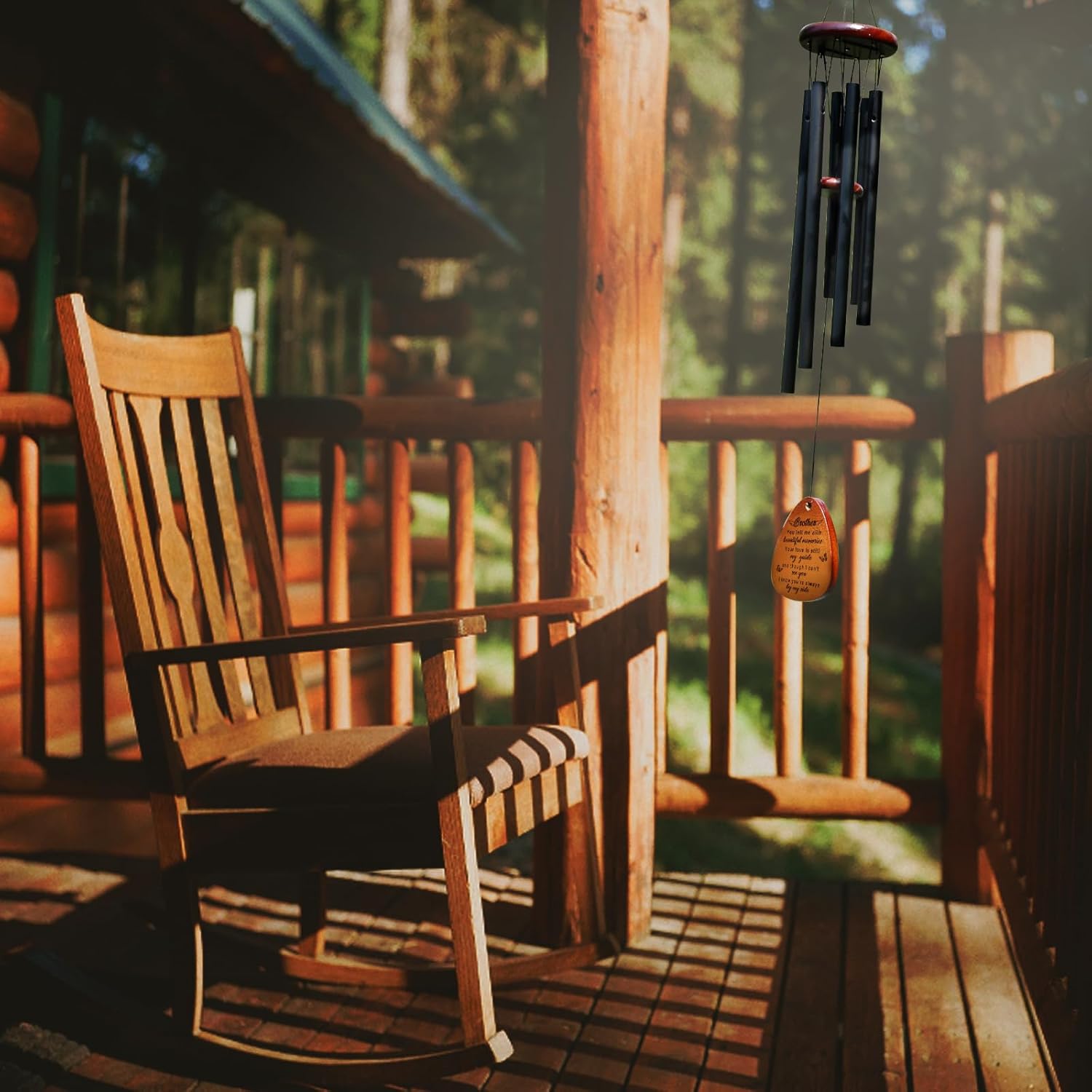 Memorial Gifts for Loss of Brother,Memorial Wind Chimes 25'', Loss of Brother Sympathy Gifts, Home Decor Outdoor Garden, Soothing Melodic Tones with Mute Option - Image 7