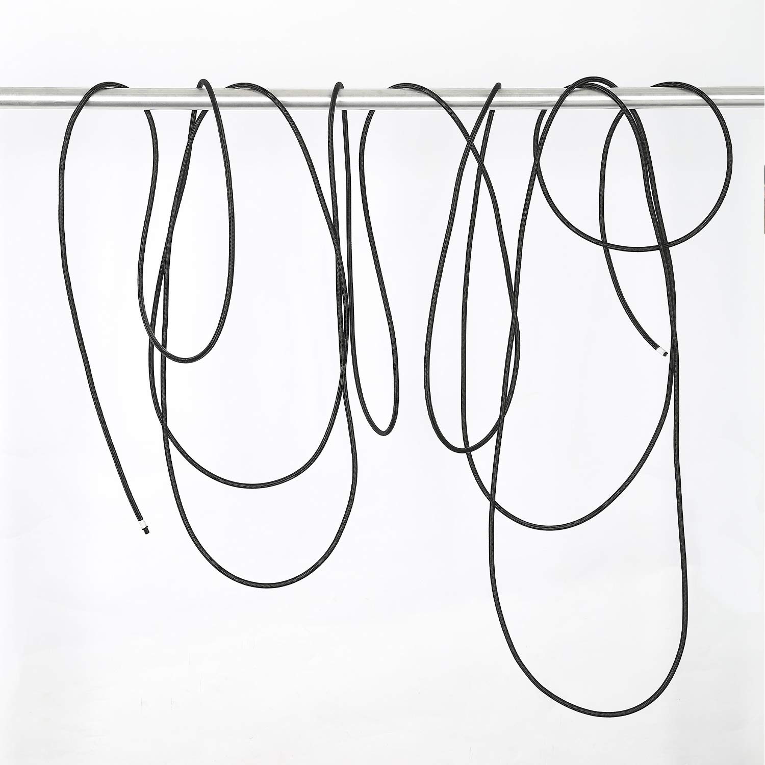 NUODIFAN 5m Textile Cable for Lamp 3-Core (3 x 0.75 mm²), Black, Cotton, ELECTRONIC_WIRE, Cable - Image 2