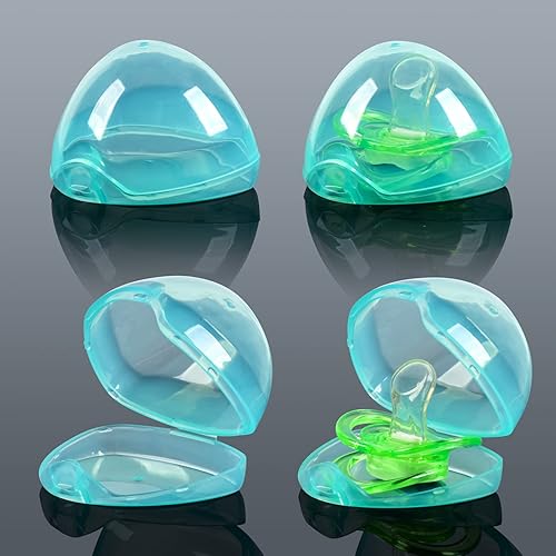 Xthuge Caja para chupete, funda para chupete, clip para chupete, contenedor para chupete para viajes, sin BPA, accesorios para chupete, paquete de 2