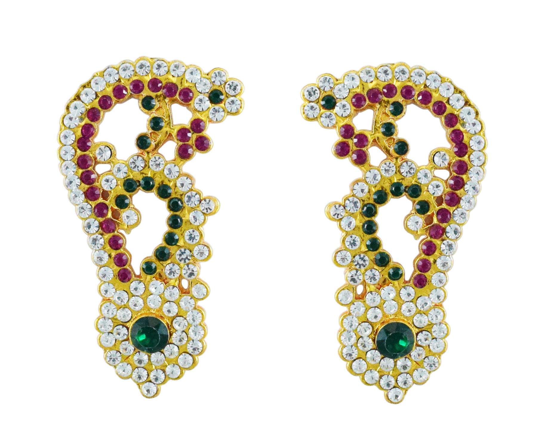 Deity God Jewelley unisex-adult Stone Karna Patkam Ear Set for All Gods and Goddesses (7815M). (B08C33D4Y1) Amazon Price History, Amazon Price Tracker