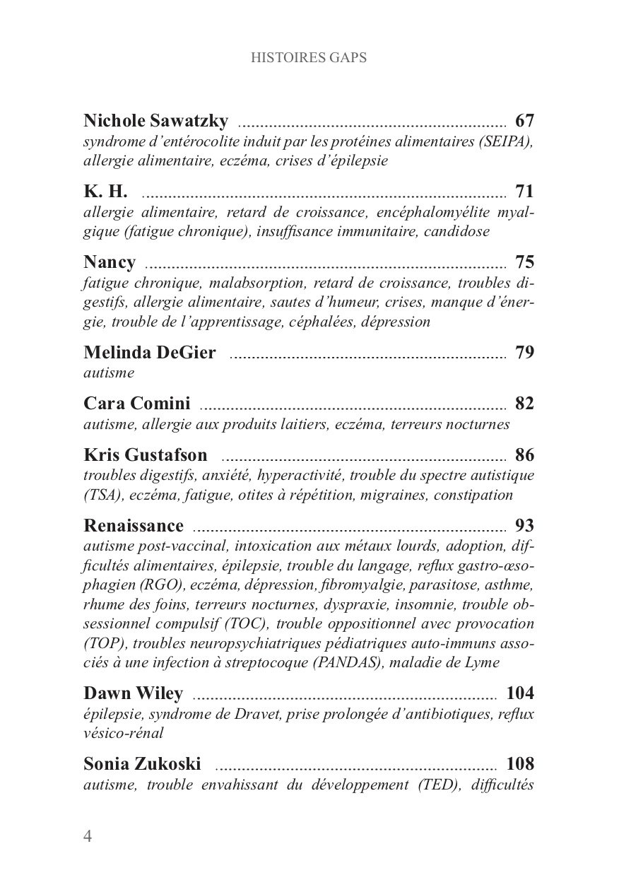 Histoires GAPS - 51 témoignages de retour à la santé avec le programme nutritionnel GAPS