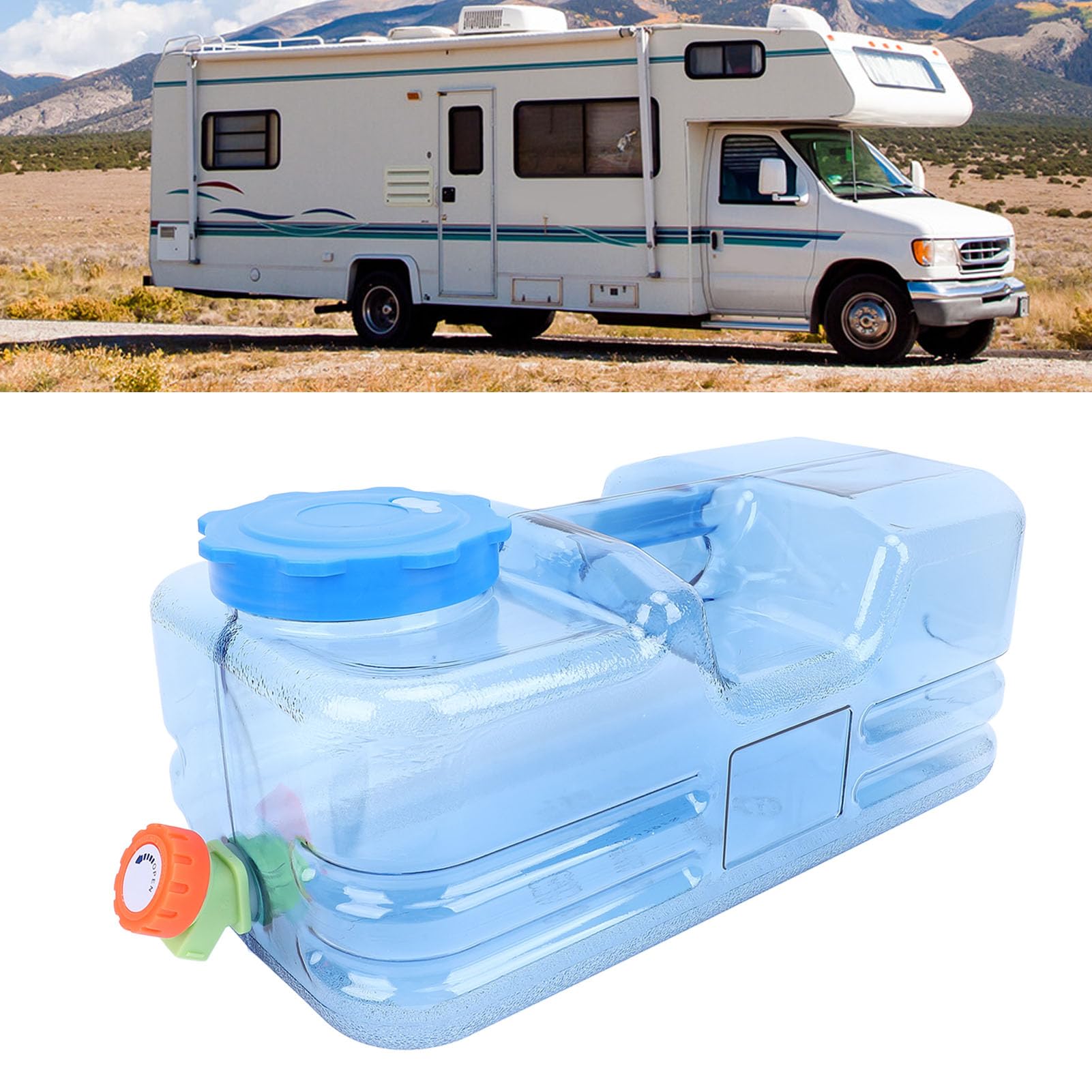 Grand réservoir de Stockage d'eau,Carafe de Stockage d'eau Portable Multi-usages 10L - Récipient minéral de qualité Alimentaire étanche et Robuste pour Le Camping et la Conduite en Plein