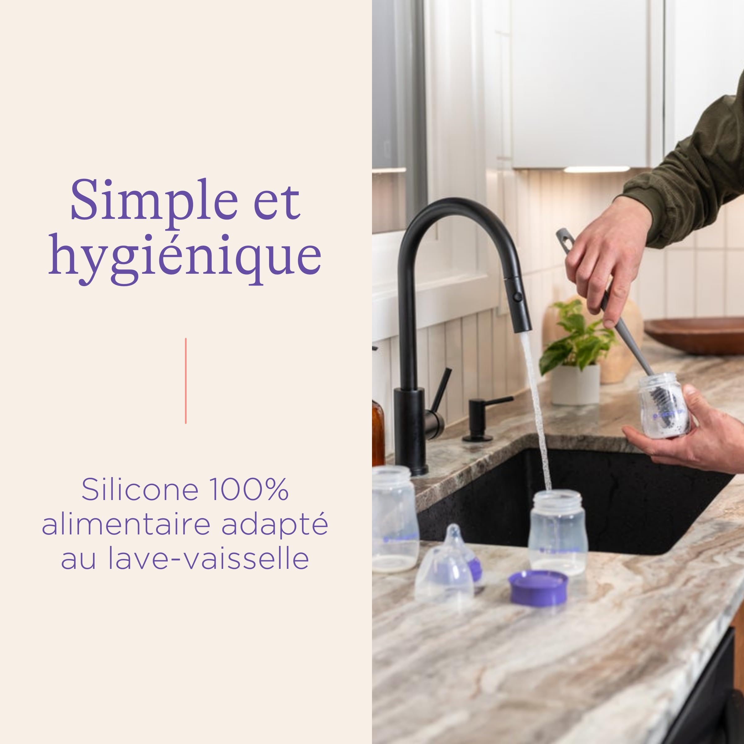 Lansinoh - Biberon PP Natural Wave 2x240ml - Système Anti-Colique AVS - Tétine Large Souple - Réduit Confusion Sein-Tétine - Sans BPA - Débit Adapté - Allaitement Mixte & repas sereins - Dès 0 mois
