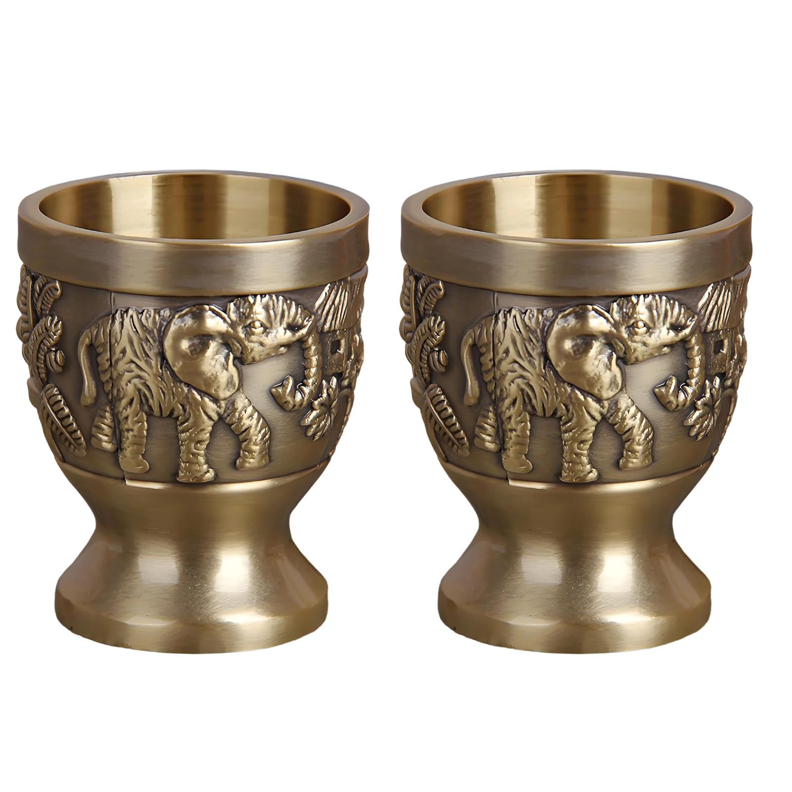 Kalttoy Artistic Elephant Themed Set Kiriste Alloy with Antique Bronze Finish for Parties Traditional Elephant Drink Equipment