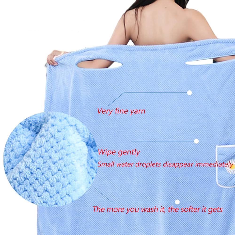 Amazon.com: Wearable Bath Towel Plus Size Coral Fleece