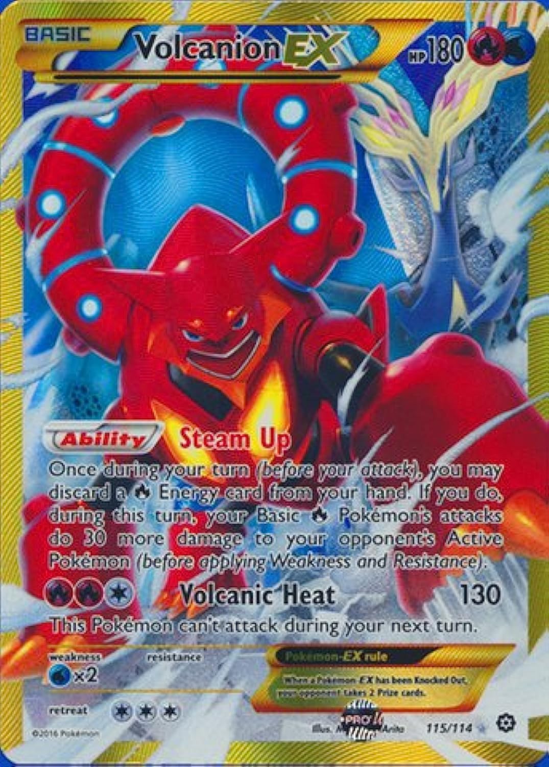 Pokemon - Volcanion-EX (115/114) - XY Steam Siege - Holo