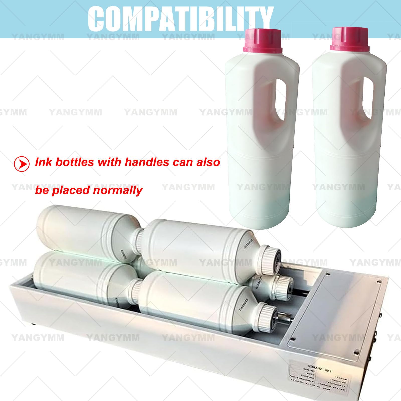 Mezclador de Pintura EléCtrico de 6 W, MáQuina de LaminacióN Anti-PrecipitacióN, Capacidad para 6 Botellas de Tinta de 1 L, Mezclador de VóRtice para Bricolaje, para Mezclar Acuarela A