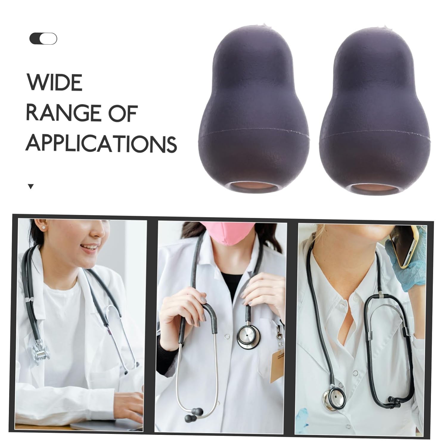 Gatuida 20pairs Soft-Sealing Ear Tips for Stethoscopes of Earbuds Replacement Noise-isolating Design for Enhanced Sound Conduction for Medical Professionals