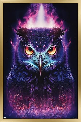Miniatura 7 de Trends International Wumples - Póster de pared de búho místico, 22.37 x 34.00 pulgadas, versión enmarcada en negro