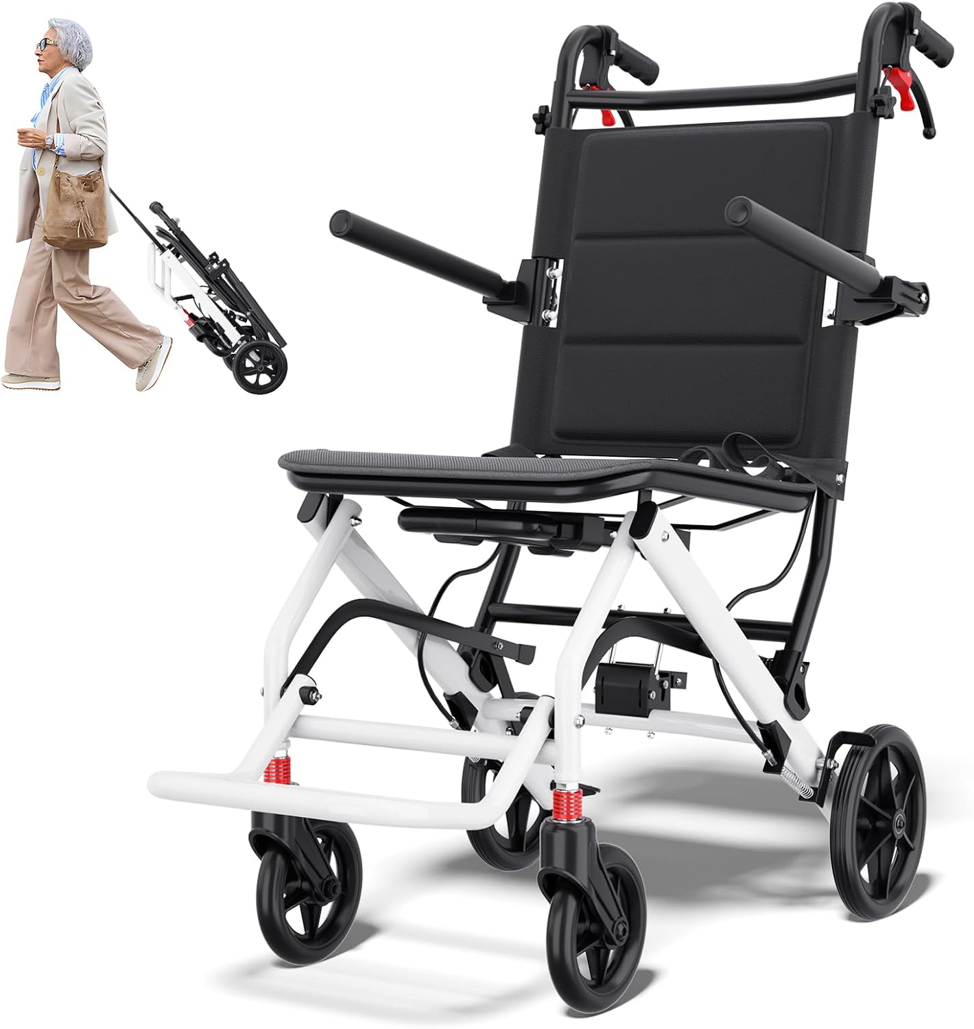 Super Lightweight Transport Wheelchair. Easy to Travel