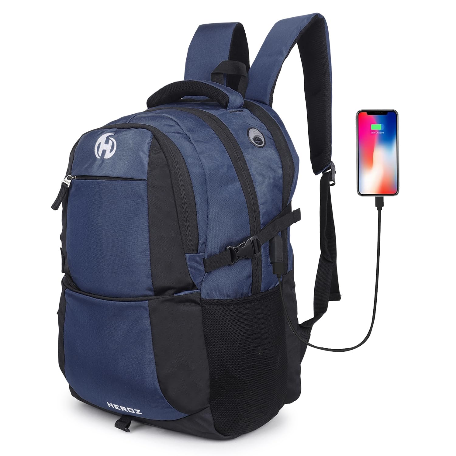 See full amazon price history chart for HEROZ Heden 40L laptop backpacks bags for men and women with USB Charing Point, rain cover with Anti Theft Pocket, Organizer, ideal for collage travel & office,17-inch sleeve (Black & N. Blue) HEROZ Heden 40L laptop backpacks bags for men and women with USB Charing Point, rain cover with Anti Theft Pocket, Organizer, ideal for collage travel & office,17-inch sleeve (Black & N. Blue) (B0DG4RTYL8) Amazon Price History, Amazon Price Tracker