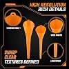 3-Piece Filling Funnel Set Right Angle Flexible Plastic Funnel Set Universal Car Petrol Fuel Funnel with Removable Spout and Long Funnels (Orange-2)