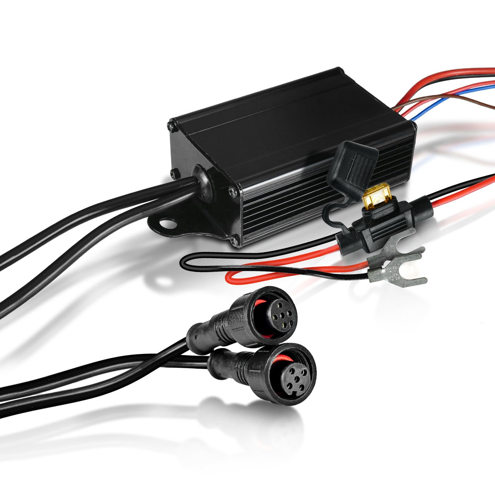 OPT7Sidekick Warning Light Bars Control Box Q for 60"/48" Aluminum LED Running Board Strobe Light Bars with 5 Pin Round Waterproof Connector