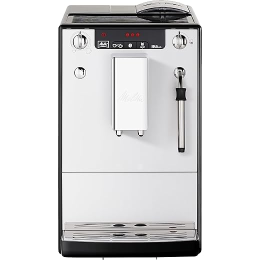 Melitta SOLO & Milk E953-102, Bean to Cup Automatic Coffee Machine, with Milk Steamer and Inbuilt Grinder, Silver