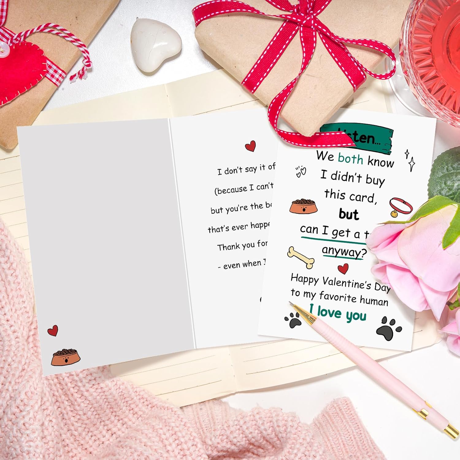 Alzombi Funny Valentine's Day Card from Dog, Valentines Day Card for Dogs Mom or Dogs Dad, Cute Dog Valentines Cards Gifts for Him Her - Image 7