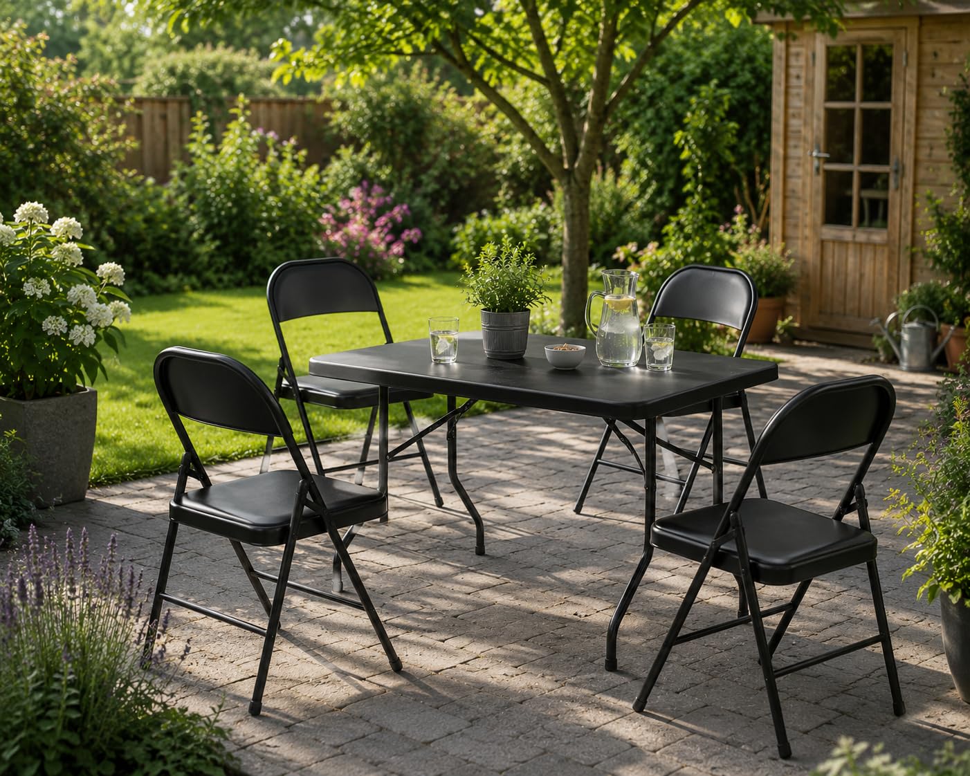 AVANTI TRENDSTORE - Cervatto - Sedia pieghevole con struttura in ferro. Seduta e schienale NON imbottiti. Disponibile in diversi colori e anche in set da 2 o 4 pezzi. Dimensioni LAP ca. 46x73x47 cm