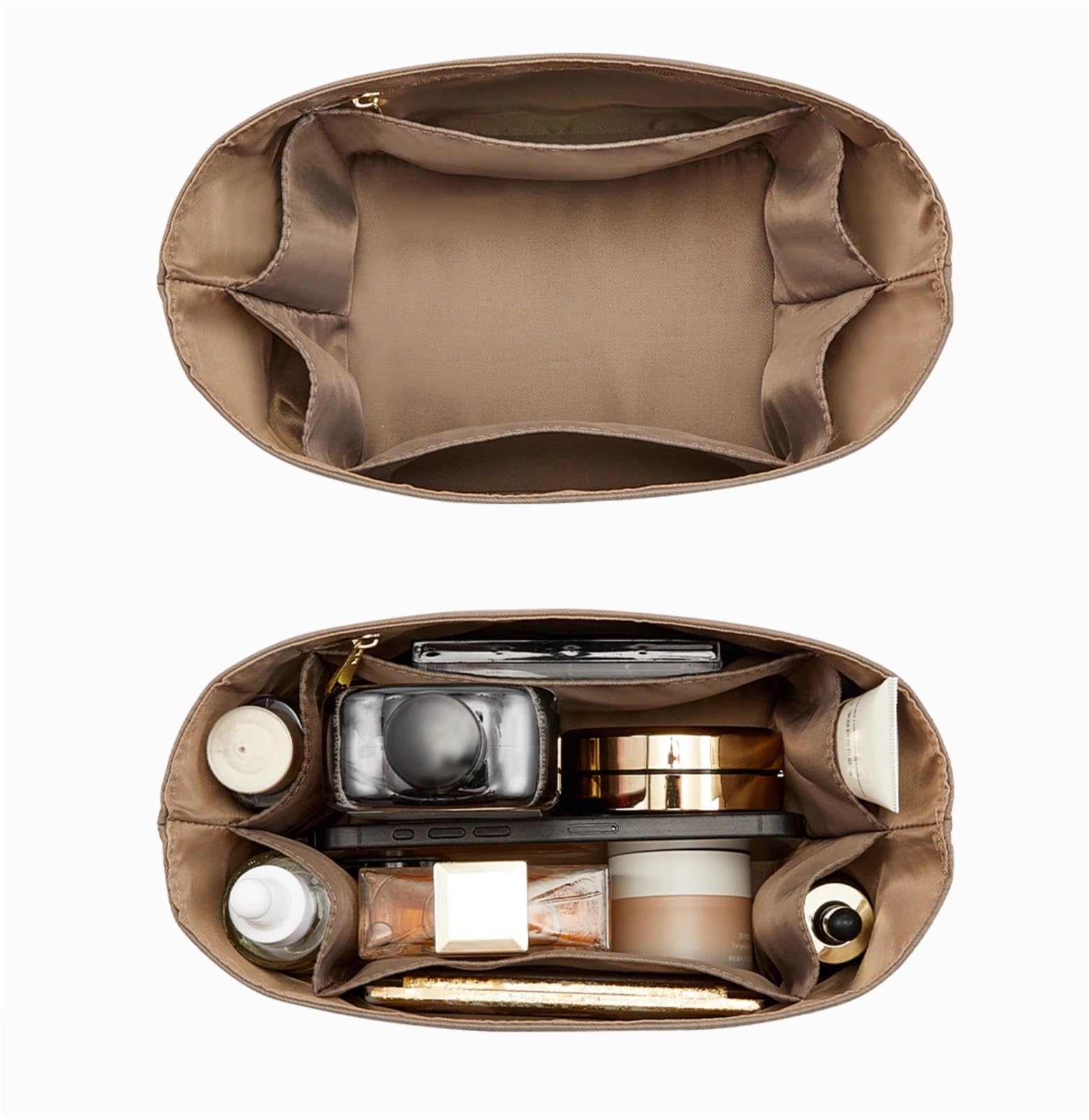 Organizer per borsa in nylon, inserto portaoggetti per borsa Hermes Picotin18/22(Brown,Picotin18)