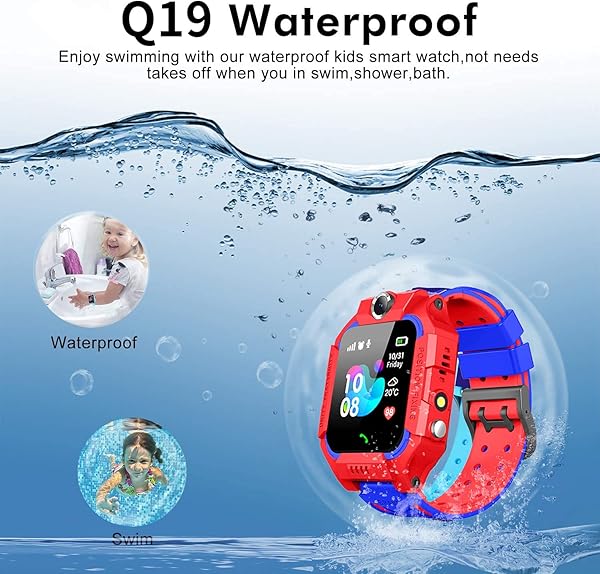 WAYNORER orologio per smartphone impermeabile per bambini con funzione di chat vocale ad alta definizione LBS sveglia SOS gioco di matematica torcia regali per ragazzi e ragazze PINK