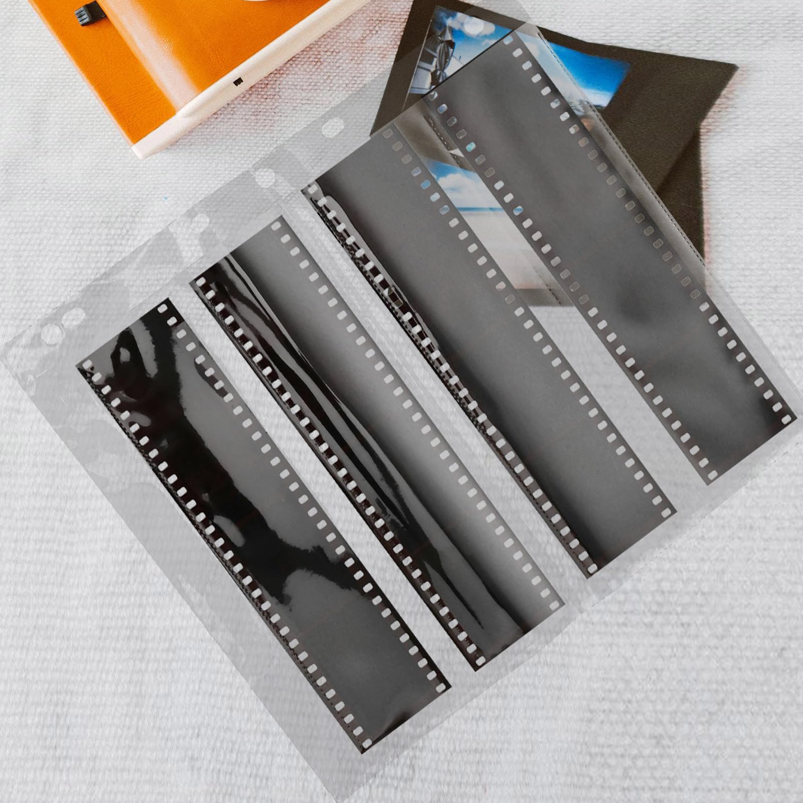 Lot de 10 Set de Set de Pochettes à Documents Robustes pour Films Négatifs et Diapositives, Design Élégant, Étanches, Faciles à Transporter, pour Archivage Photo Familial