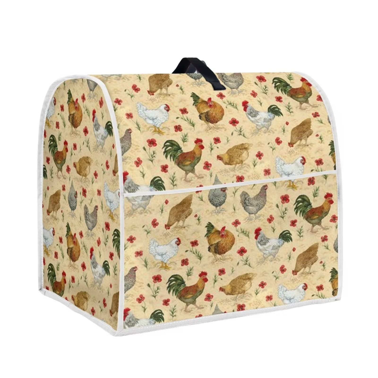 HUISEFOR Cute Chickens Stand Mixer Cover Compatible with Kitchen Aid Mixer, Durable Washable Dust Covers Fashion Foldable Accessories for Kitchen, L(6-8 qt) — image 1