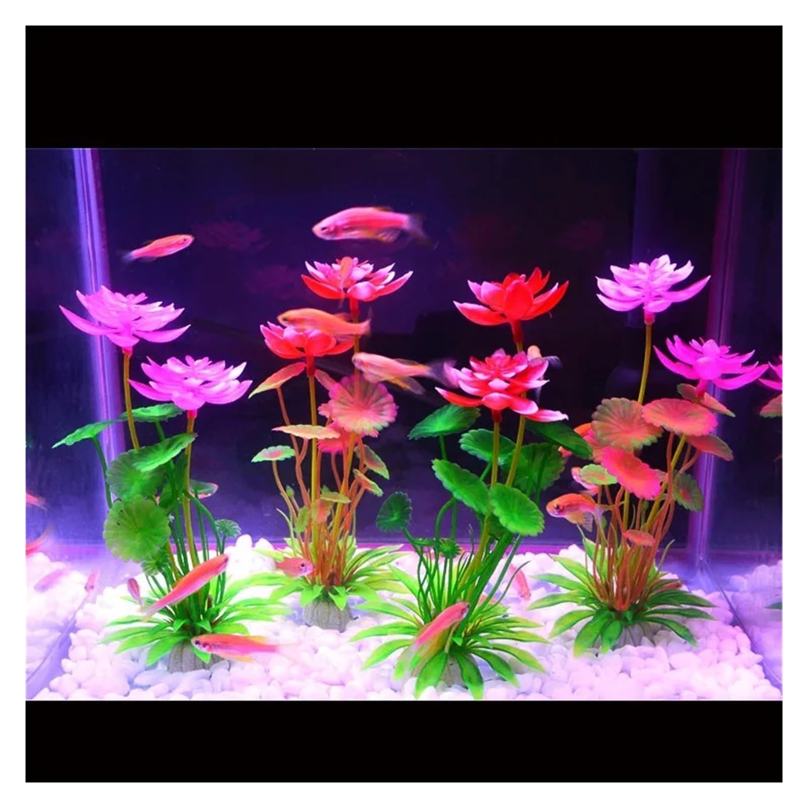 Aquarium-Kunstpflanzen, mehrfarbig, 4 Stück, Aquarium-Dekoration(Color 04)