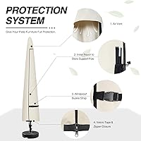 Vista 4 de Porch Shield Funda para Sombrilla de Patio - Cubiertas Impermeables para Exteriores de Sombrillas de Mercado de Jardín Se Adapta a Sombrillas