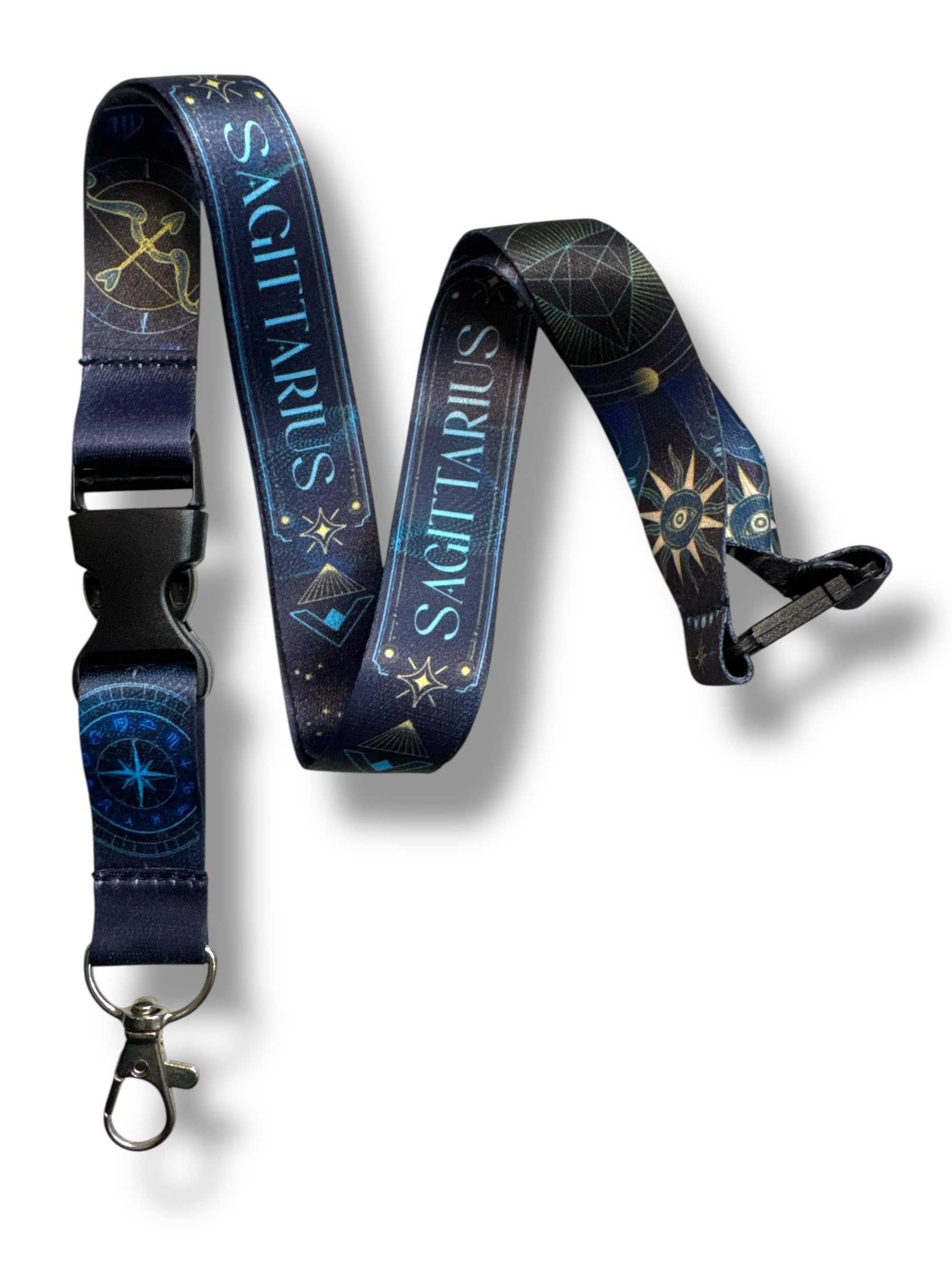 PAC Supplies Global Zodiac Sign Lanyard with Astrological Star Pattern (Sagittarius)
