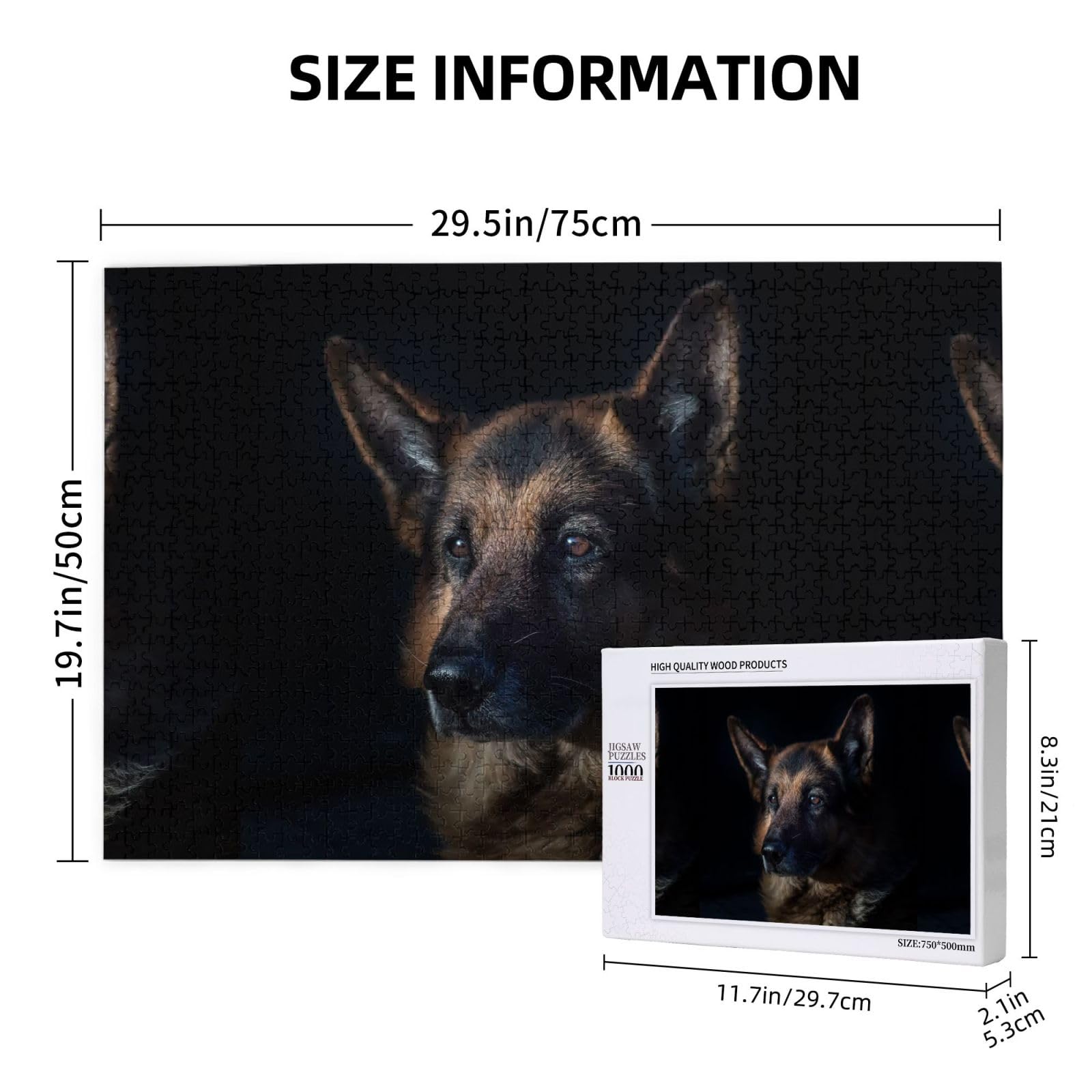 Gioco di puzzle per adulti, puzzle impegnativi, puzzle da 1000 pezzi, cane pastore tedesco