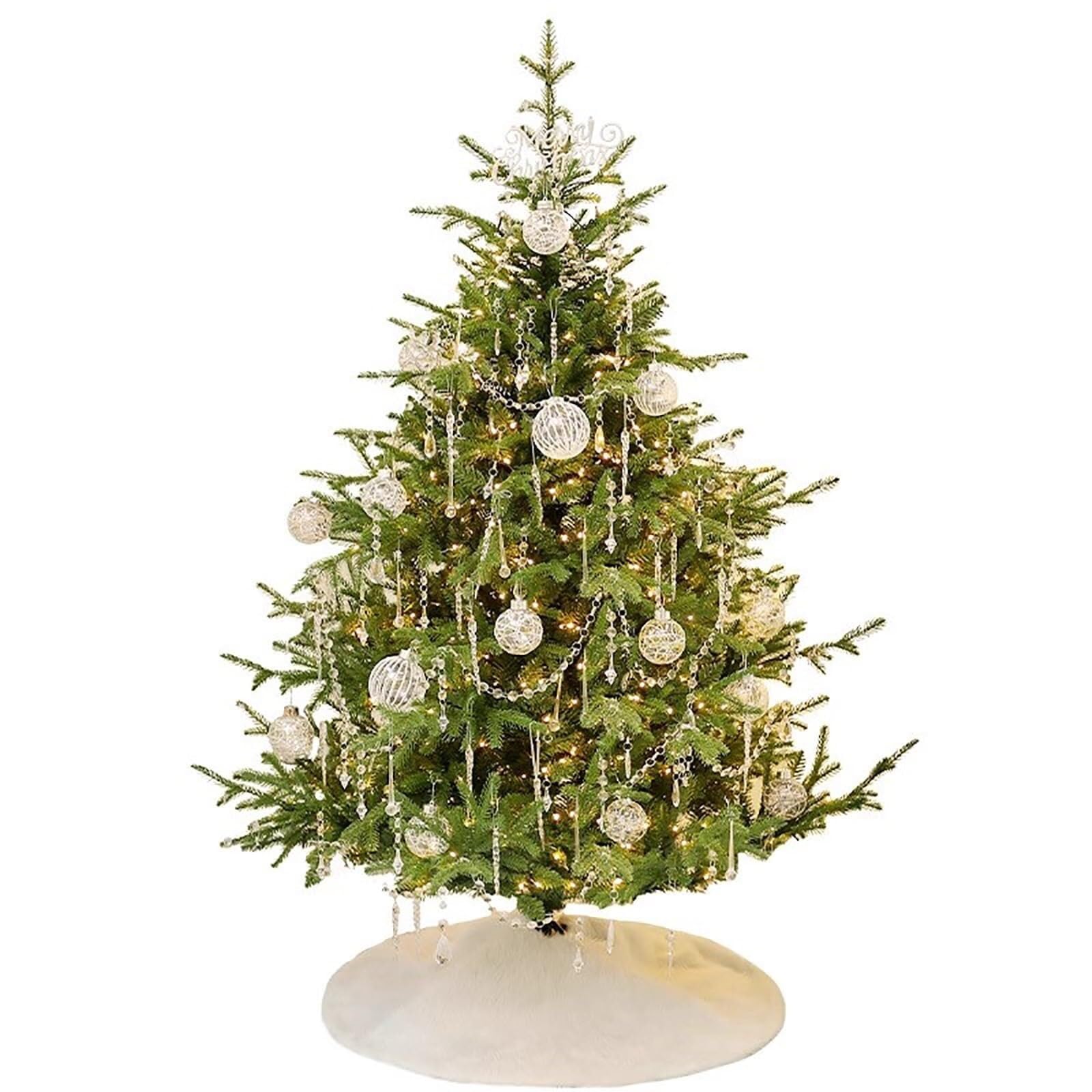 6ft Christmas Tree Premium Artificial Christmas Tree with Crystal Decor Realistic Xmas Tree with Branch Tips, for Living Room