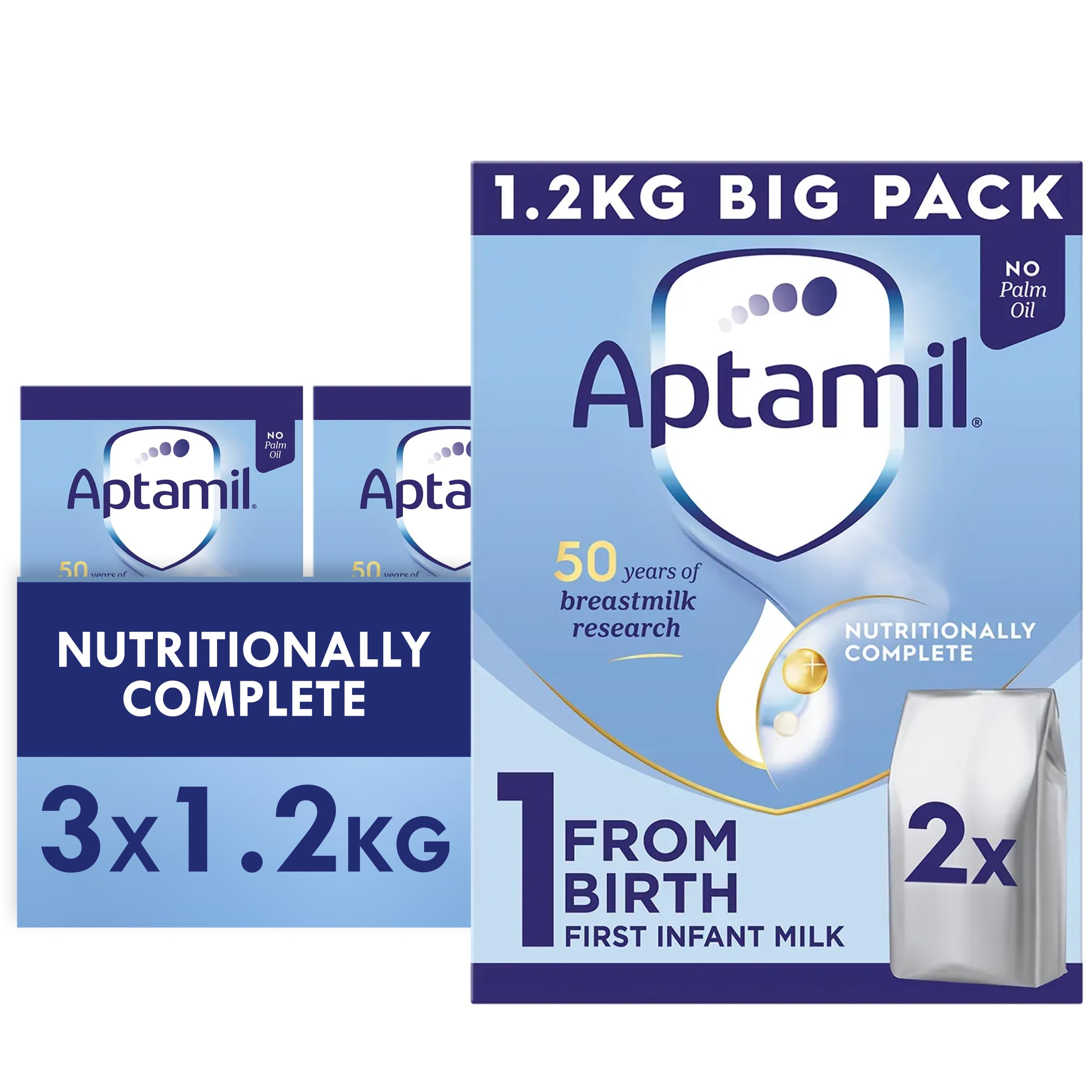 1 First Baby Milk Powder, From Birth, 1.2K (Pack of 3)