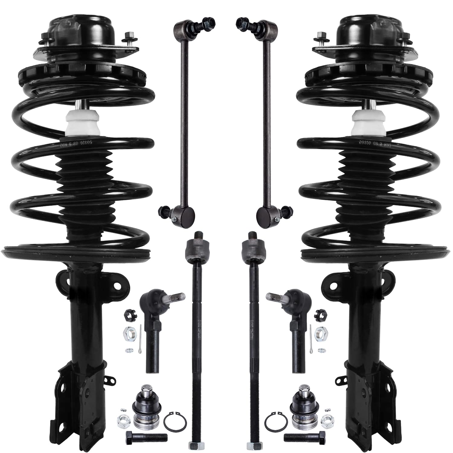 Detroit Axle - Front Struts Kit for 2000 Chrysler Voyager, Grand Voyager