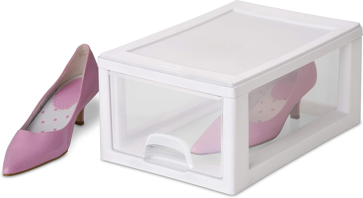 Sterilite 20518006 6 Quart/5.7 Liter Stacking Drawer, White Frame with Clear Drawer,(pack of 6)