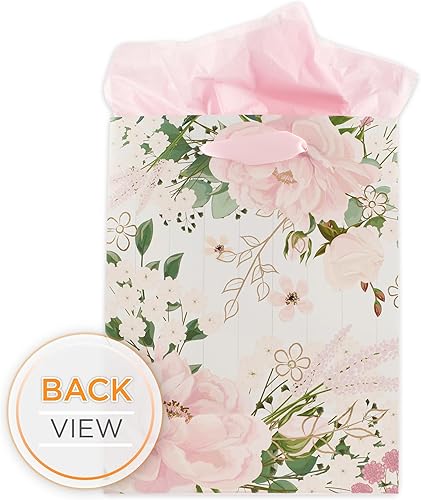 Miniatura 8 de Christian Art Gifts Bolsa de regalojuego de papel de seda para mamás I Love That You're My Mom, rosa, mediano