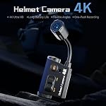 RunCam Caméra casque, 4K Caméra d'action à inclinable avec 6 Heures d'enregistrement pour Airsoft Paintball Casque tactique moto moto vélo escalade sports de plein air