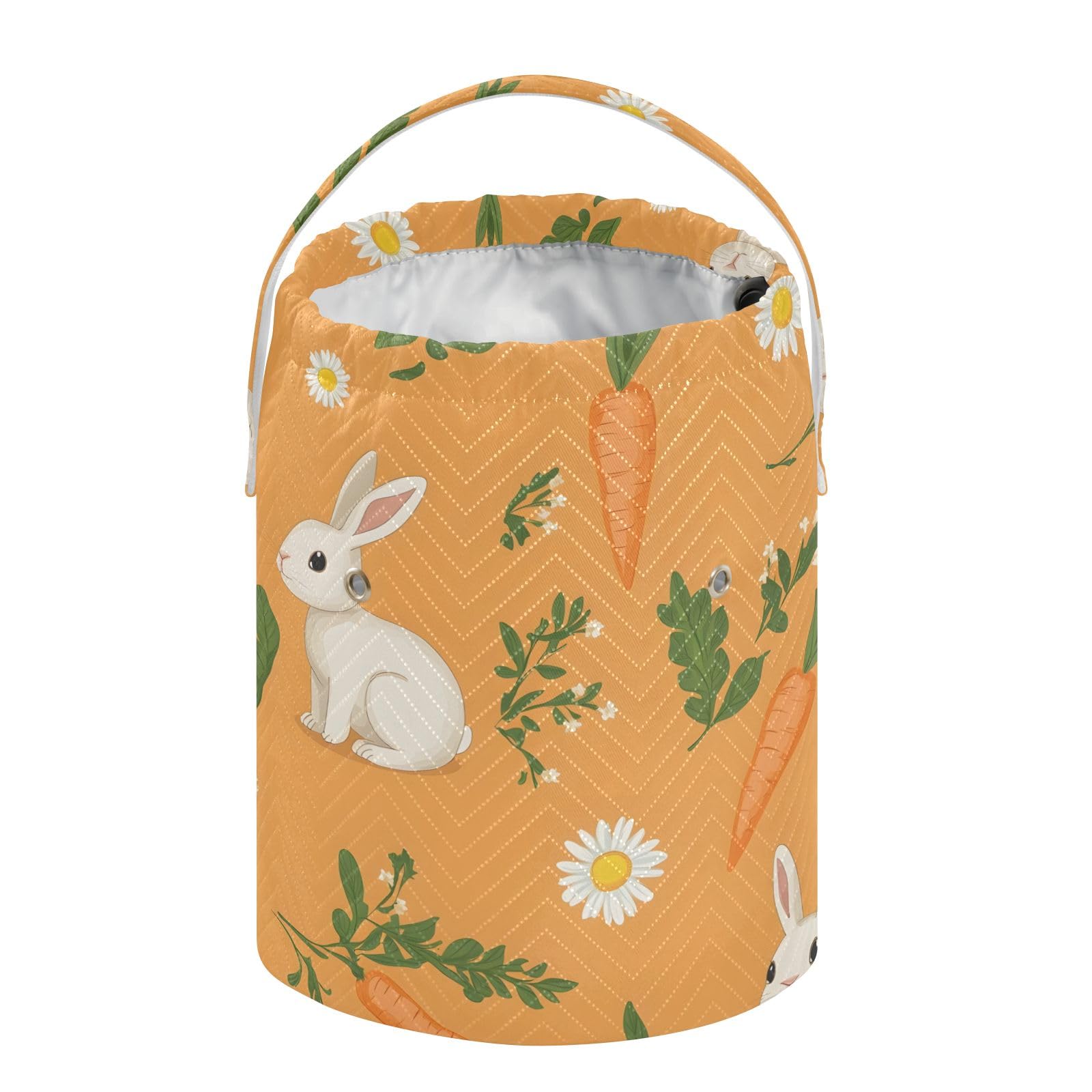 Yarn Storage Bag Small Crochet Bag Knitting Bag Organizer Rabbit Carrot Orange Yarn Bags for Crocheting Basket