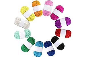 12 Skeins of 10g Acrylic Yarn for Knitting and Crochet: A Beginner's Delight