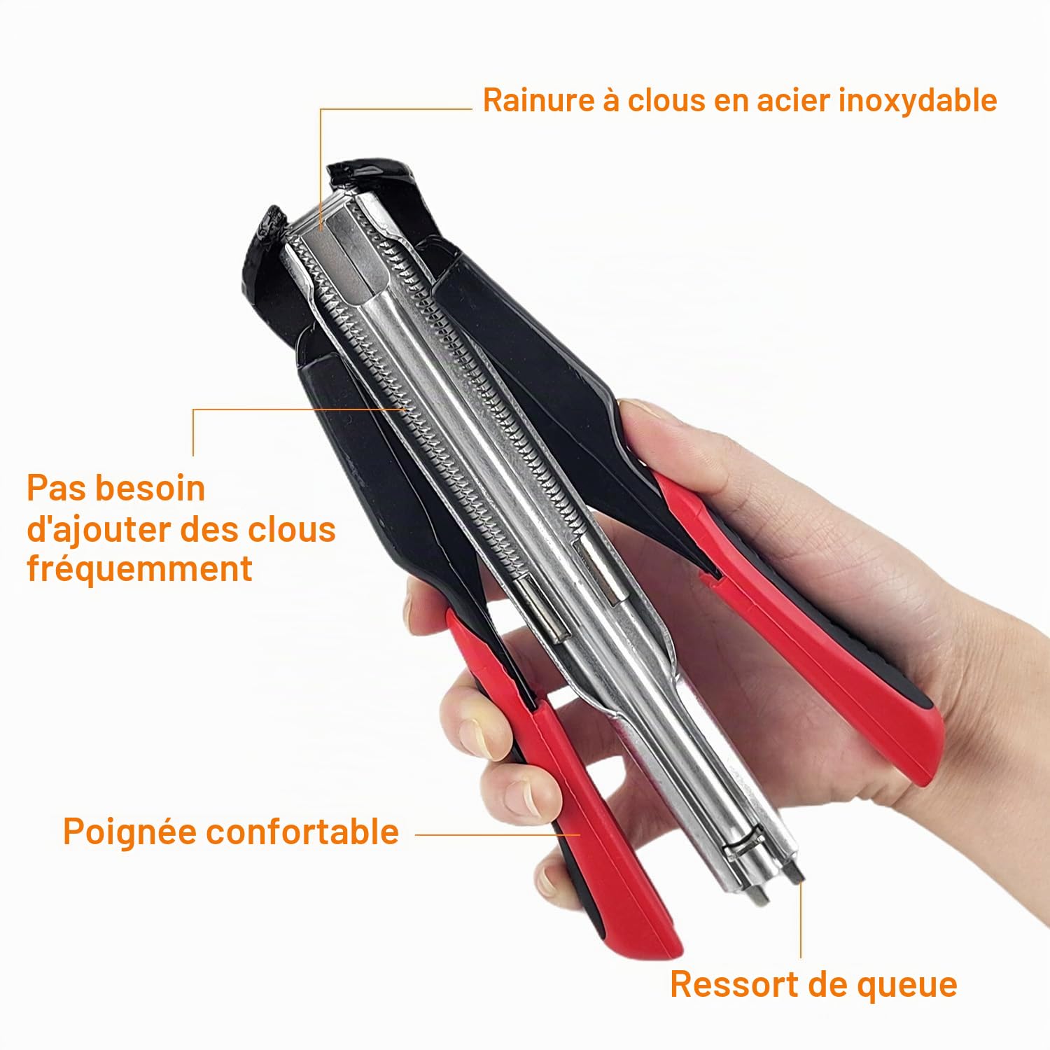 Pince de clôture automatique avec 2500 anneaux galvanisés, pince de fixation pour fil, pince à anneau Hog, pour matelas de clôture pour animaux, coussins de voiture, cages pour animaux de compagnie