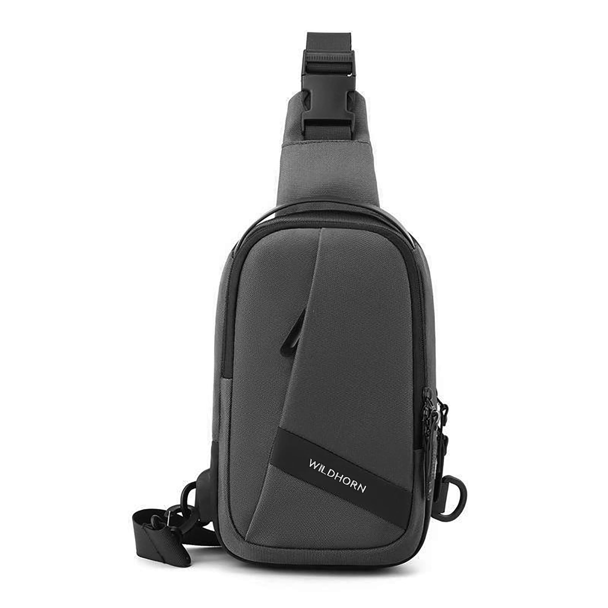 WildHorn Sling Bag for Men | Water-Resistant Crossbody Chest Bag with Multiple Compartments I Adjustable Strap for Travel, Office & Daily Use