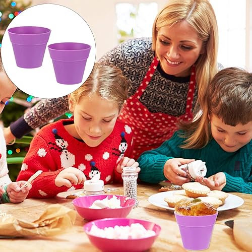 Miniatura 4 de 6 tazas de plástico para tartas de postre con tapa, cuchara de pala, magdalenas, macetas de vivero con cúpula para plantas de interior y exterior,