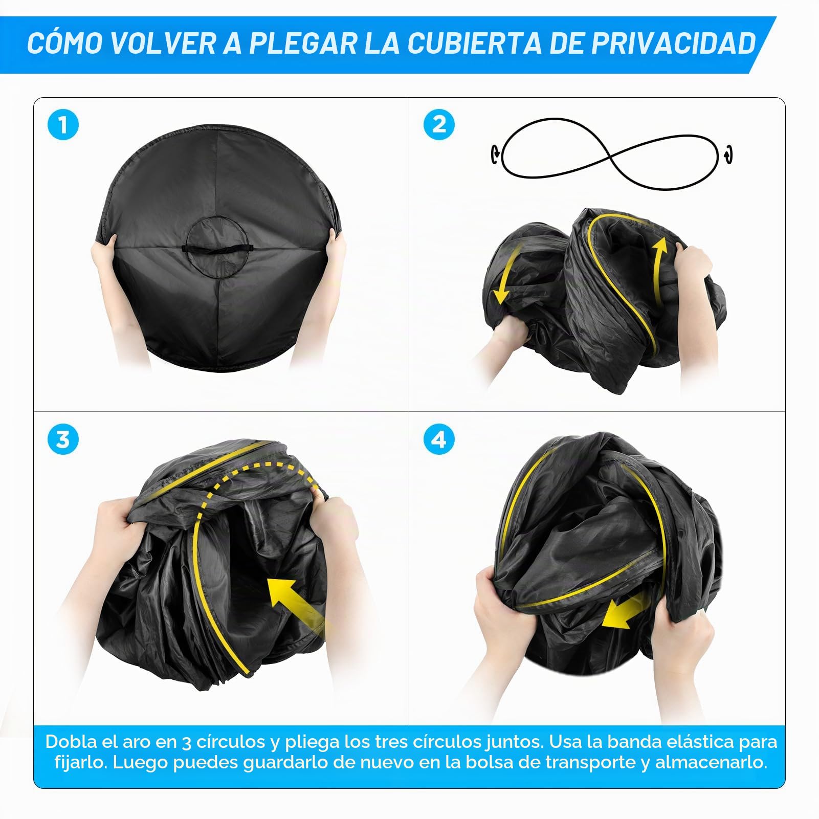 PANKAY Tienda de campaña desplegable de privacidad, portátil para Acampar al Aire Libre, baño, Refugio Plegable para Acampar y Emergencia, Ligera y Resistente, fácil de Instalar, Plegable, con Bolsa