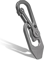 Vista 9 de KeyUnity Herramienta de llavero de mosquetón de titanio, 3 funciones en 1 multiherramienta para transporte diario (KU04)