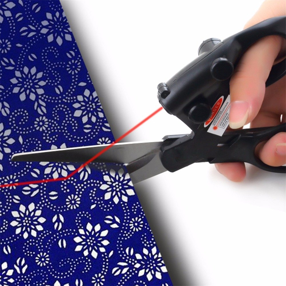 Professional Sewing Laser Guided Scissors for Home Crafts Wrapping Cuts Straight Fast Laser Guided Scissors NEW Top Sale