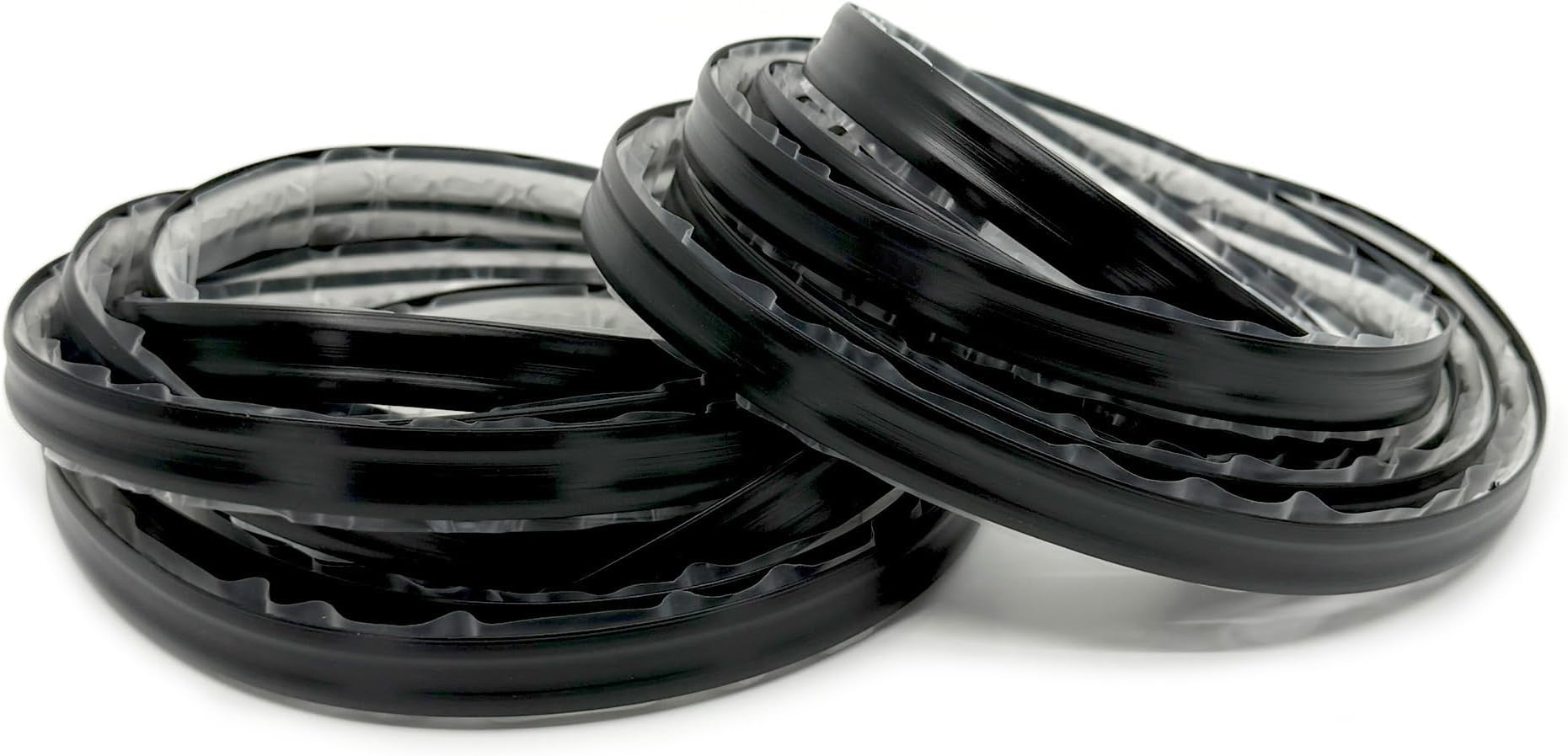 InstaTrim Peel & Stick Flexible Caulk Tape & Trim, Easy to use, self-Adhesive, Caulk sealant for Floors, Doors, Windows, counters, tubs and More - Made in USA, 1/2 inch x 10 feet, 2-Pack, Black