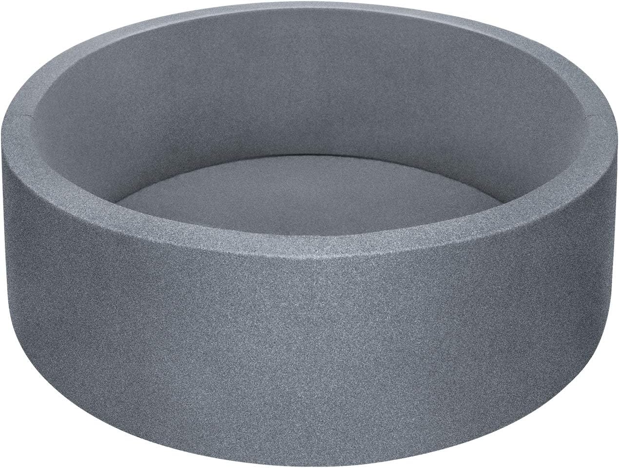 TRENDBOX Soft Foam Sponge Indoor Round Ball Pit,Ideal for Children - Dark Gray