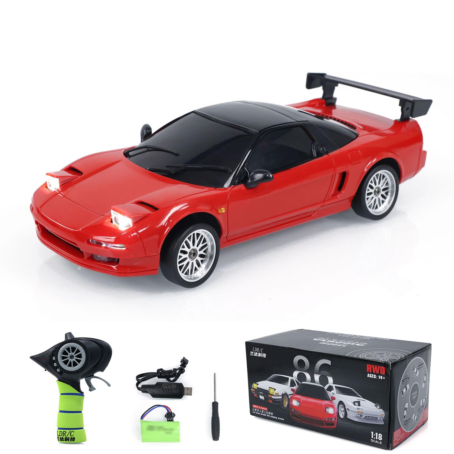 リリページ wheelfun LDRC LD1803 2WD RC Drift Car 1:18 Wireless Control Racing