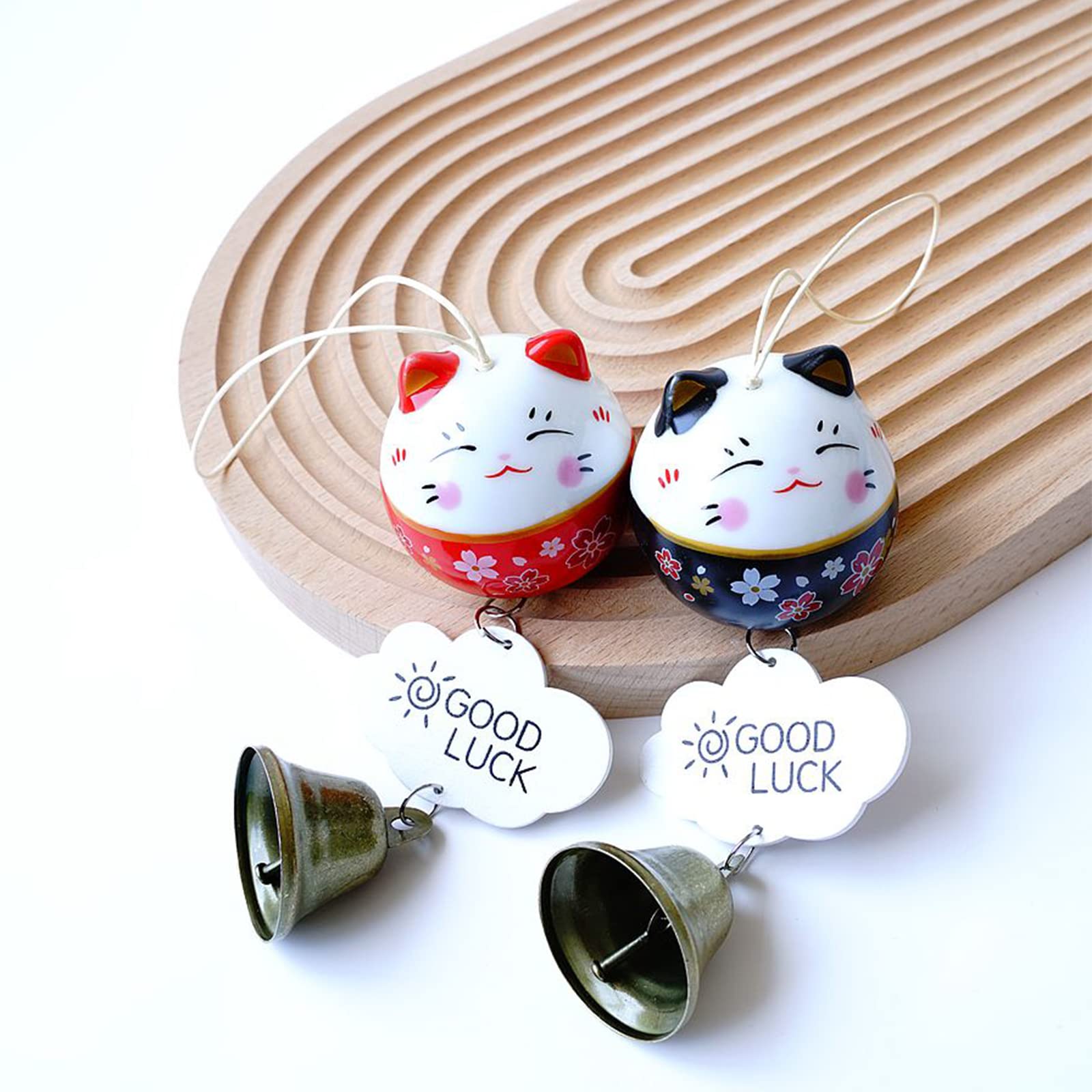 LCHH—Lovers' Wind Chimes Ceramics Lucky Cat Wind Chimes