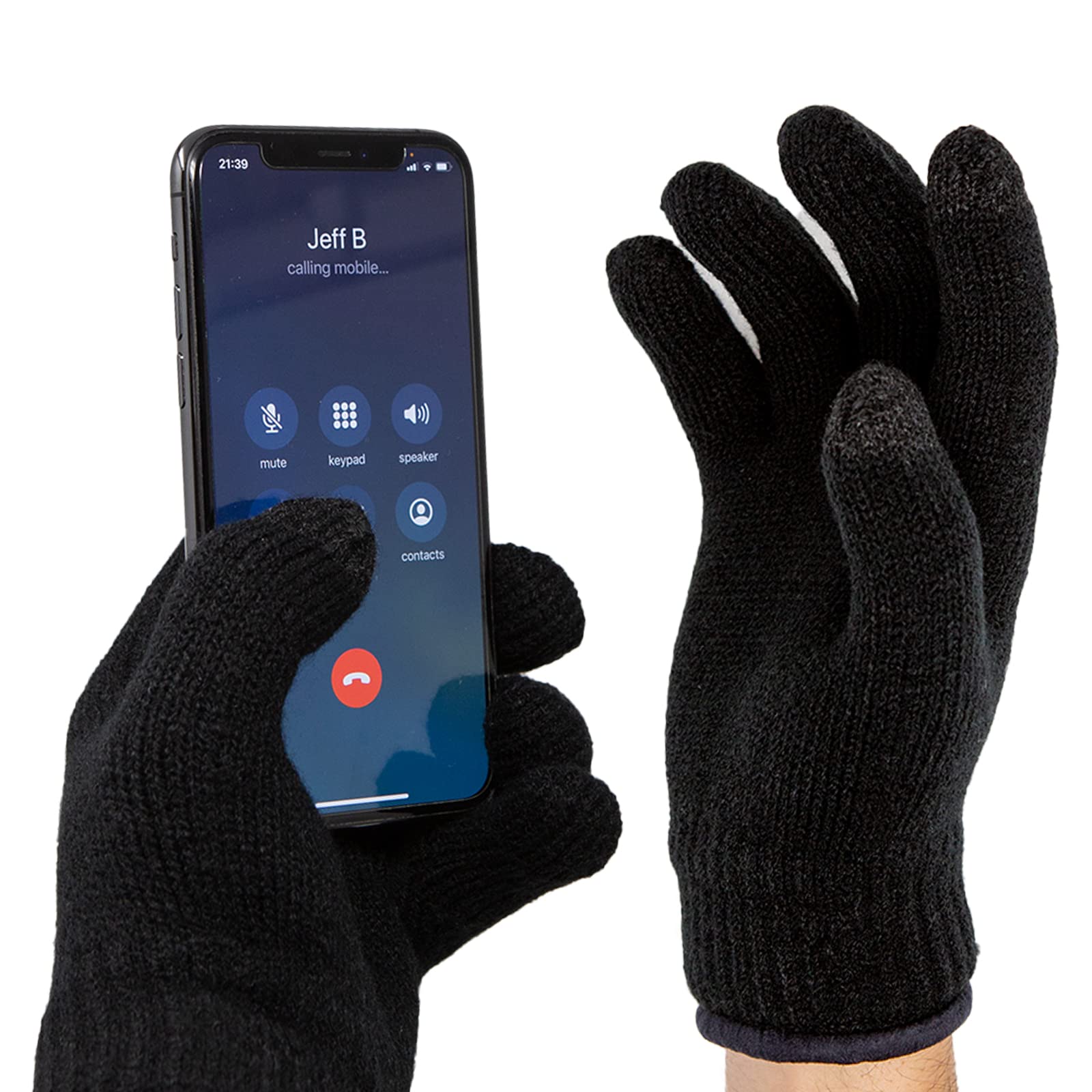 BluBellTouch Screen Unisex Winter Gloves - Windproof Knitted Thermal Gloves with Warm Lining for Men, Women Cycling, Running, Skiing, Driving, Phone Texting Outdoor Activities